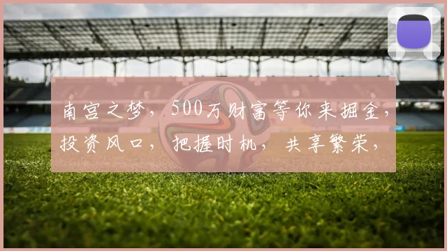 南宫之梦，500万财富等你来掘金，投资风口，把握时机，共享繁荣，三步登天
